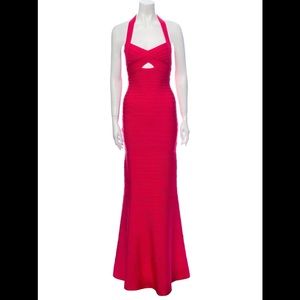 Herve Leger Halterneck Evening Gown XS Like New